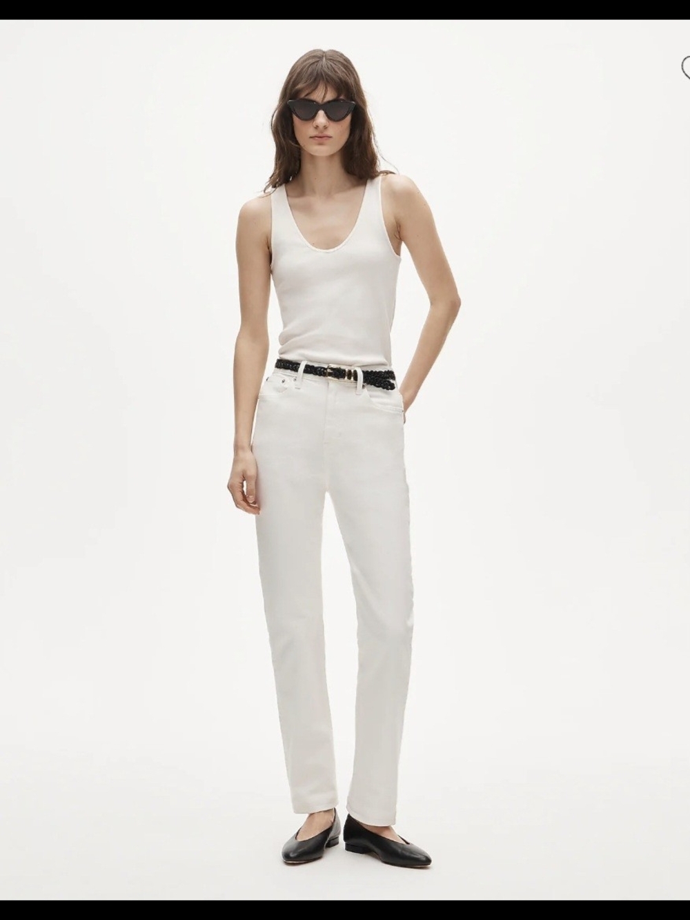 NWT J CREW MSRP $158 Straight Nipped High Rise Stretch Jeans White Size 26